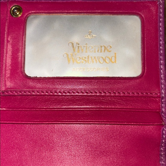 Vivienne Westwood Pink Leather Clutch with Gold Chain